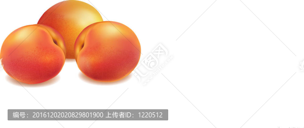 成熟的桃子。