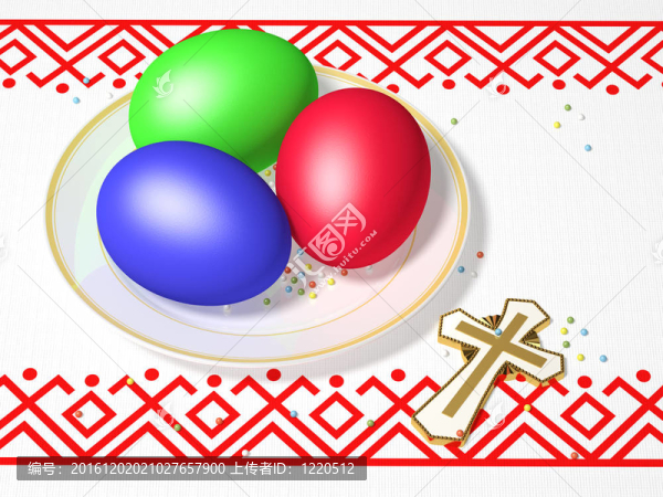 一個十字架的復(fù)活節(jié)蛋