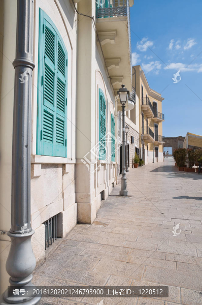 小巷。Bari。Apulia。