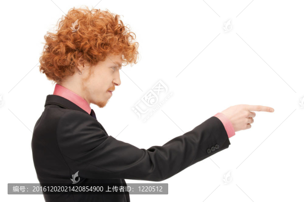 商人指著他的手指