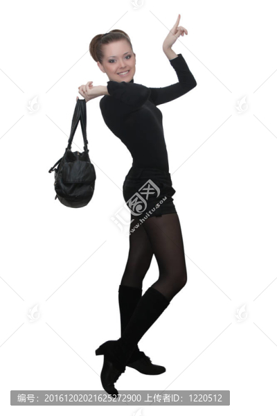 帶手提包的年輕女士