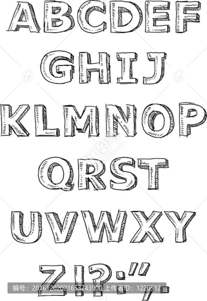 手寫字母