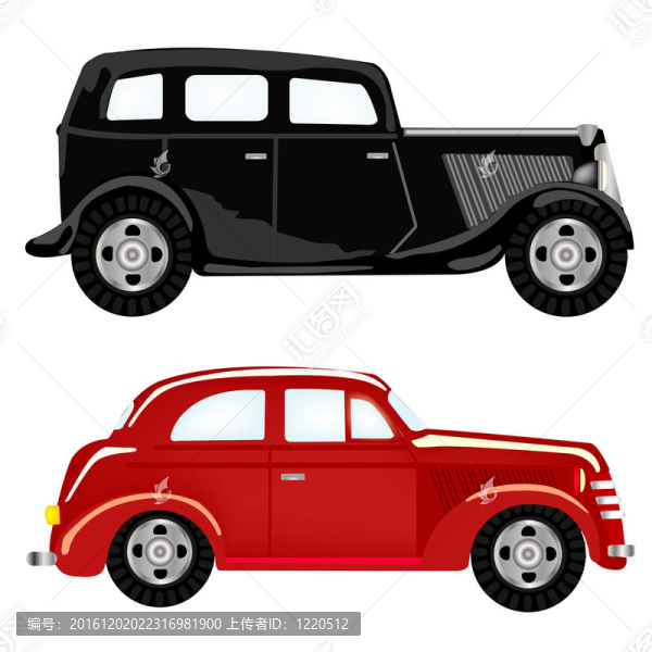兩輛車黑色和紅色