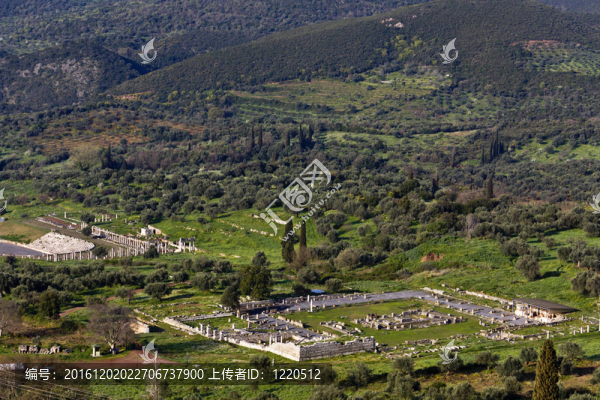 在黑古Messene；希臘