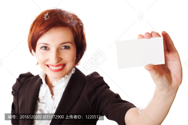 商人拿著名片