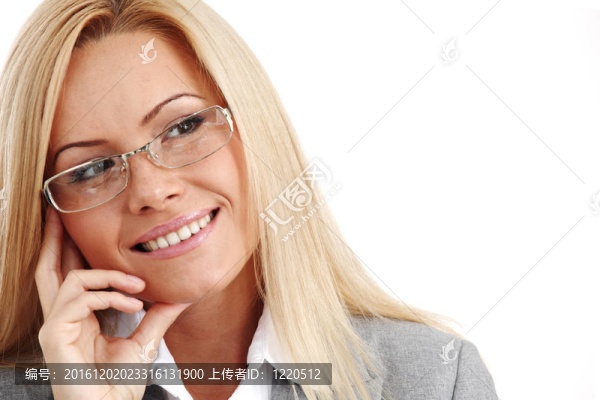 戴眼鏡的女商人