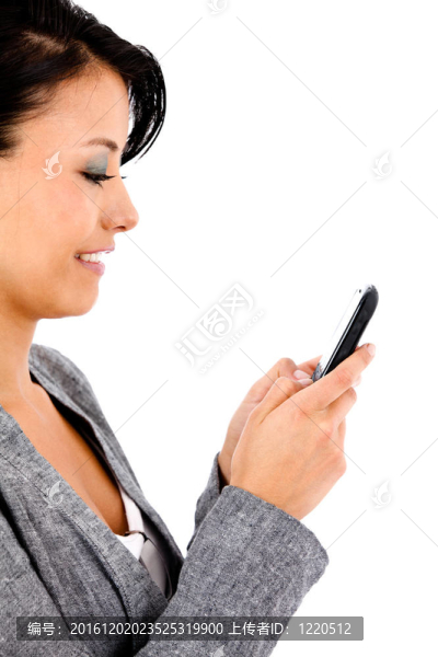 女商人發(fā)短信