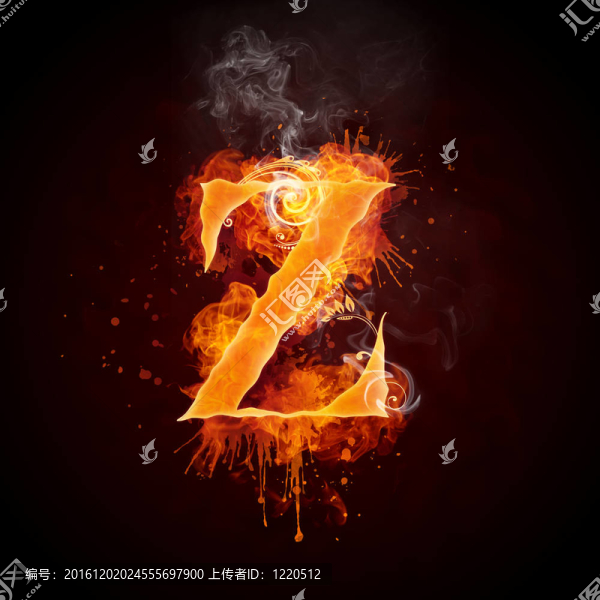 火焰漩渦字母Z