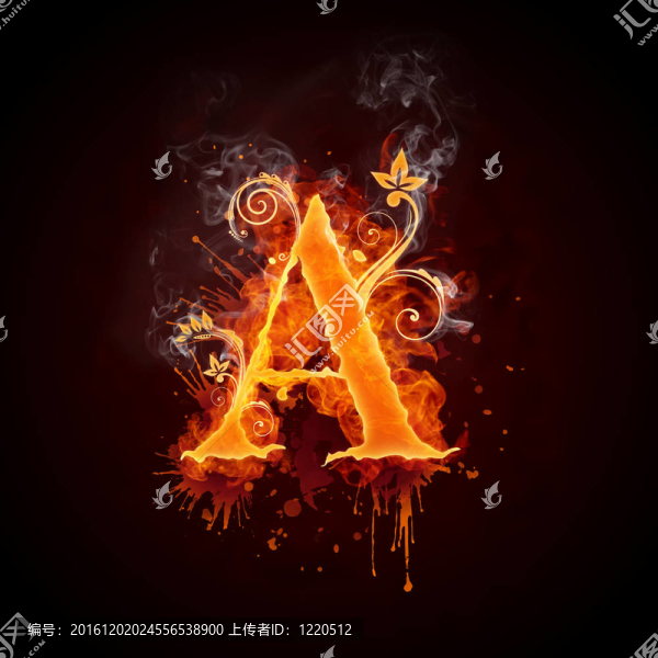 火漩渦字母A