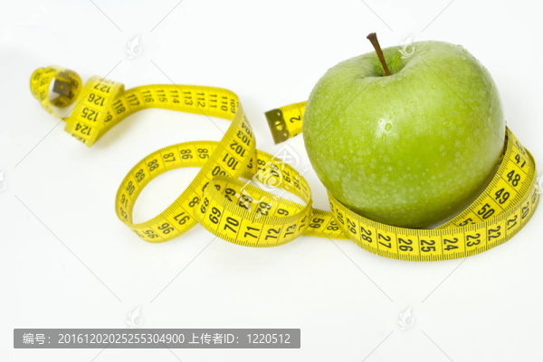 綠蘋果測量了米