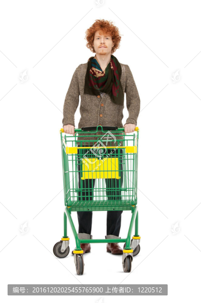 帶購(gòu)物車(chē)的人