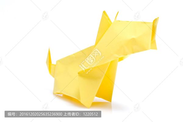 折紙。在白色背景梗圖。分離。