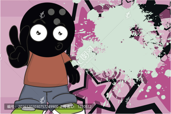 保齡球兒童卡通background6