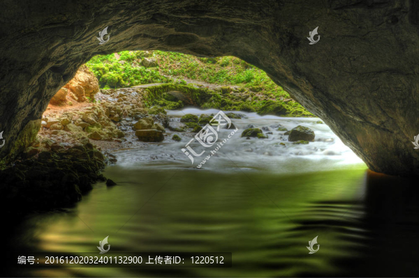 在山洞里Rakov,Skocjan橋