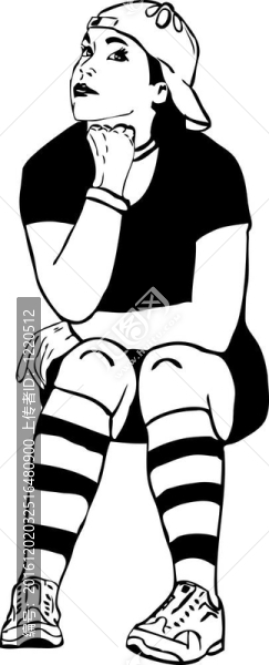 男孩在綁腿