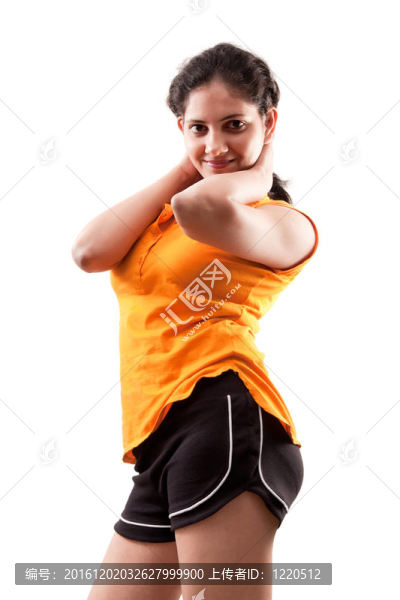 享受美麗的印度女孩