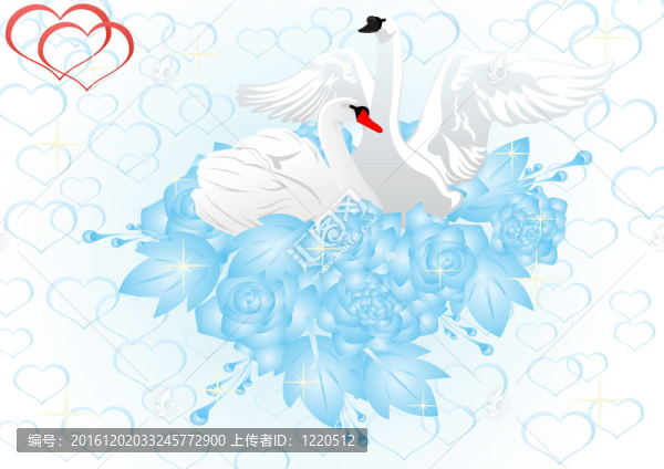 花和天鵝