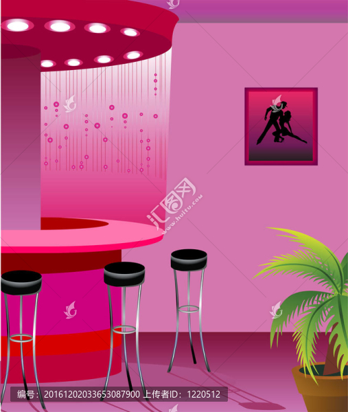 酒吧內(nèi)部的設(shè)計(jì)是在3D