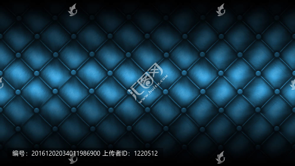 紋理皮革絎縫沙發(fā)。藍(lán)色