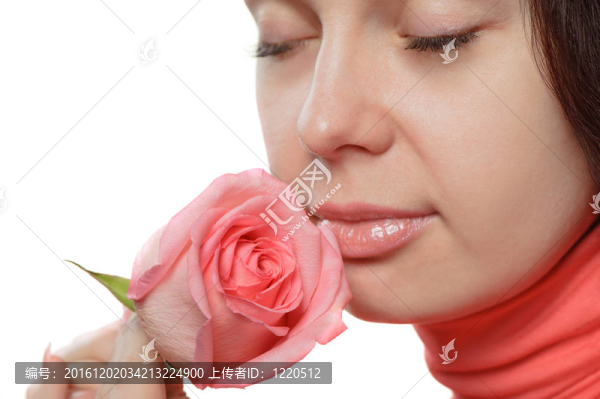 一個(gè)女人的玫瑰特寫