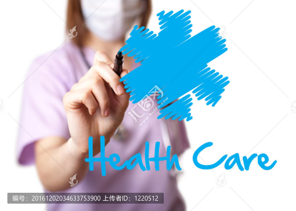 年輕的醫(yī)生正在畫一些圖形