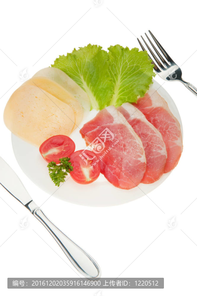 蔬菜和奶酪的肉切