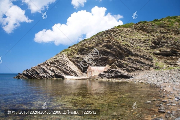 漁民在海灘小屋地