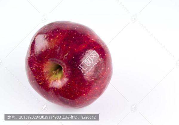 一個(gè)單一的紅色美味的蘋果