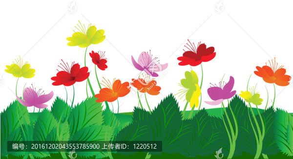彩色花卉飾品；無(wú)縫圖案