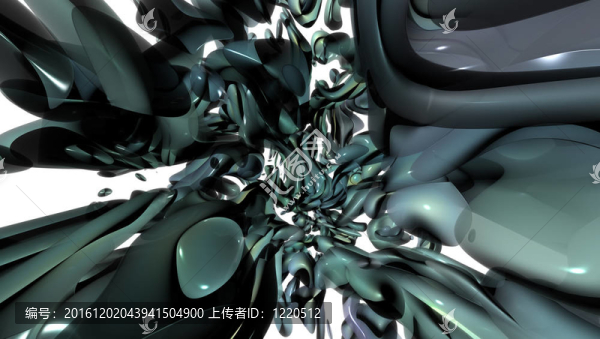 綠色背景下的三維抽象背景