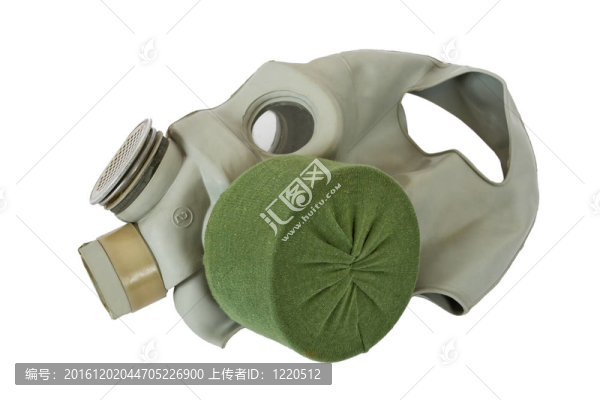 白色背景下的現(xiàn)代防毒面具
