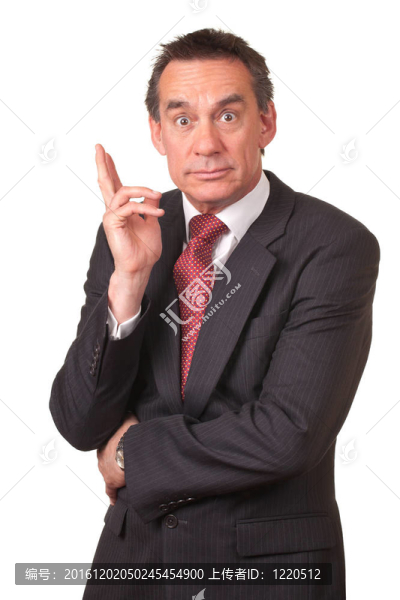 中年西裝商人驚訝