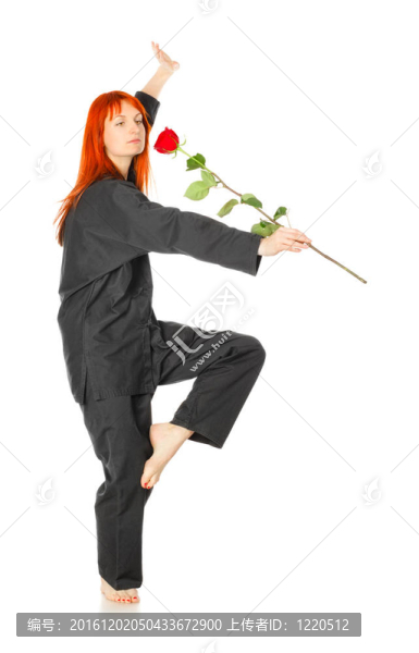 武術(shù)女子紅玫瑰