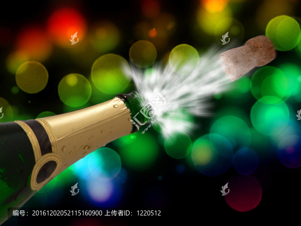 慶祝派對上的香檳-新年快樂-酷黑背景
