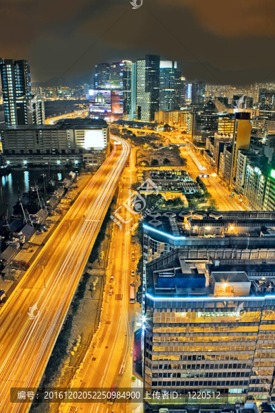 香港城市繁華的夜；