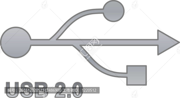 電子硬件USB接口標(biāo)志。