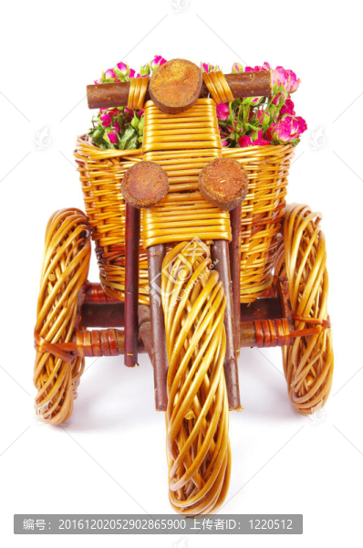 帶花的自行車花瓶