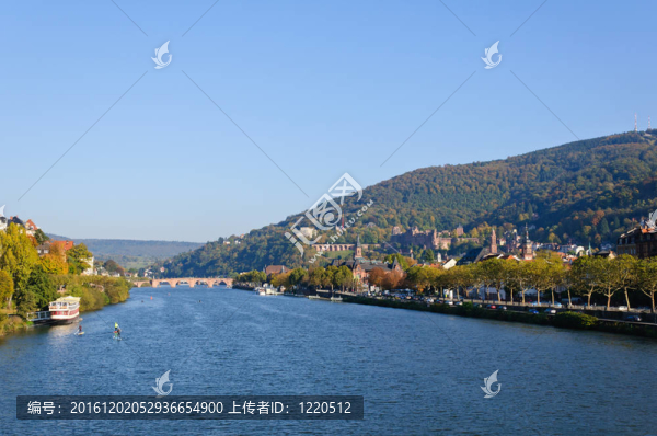 城堡和在Heidelbe的老城區(qū)