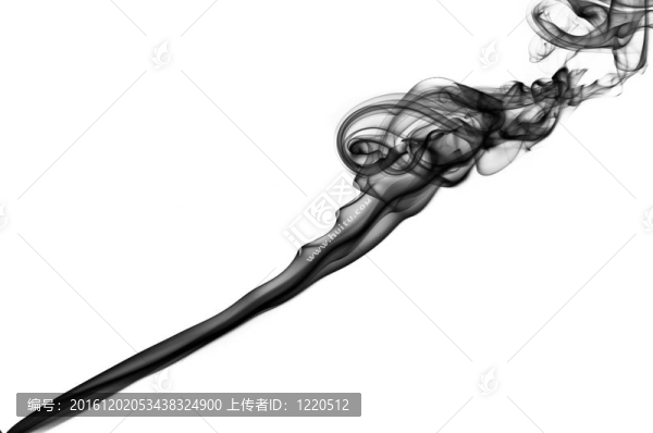 白色背景上的煙霧