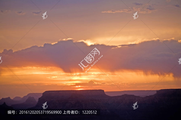從沙漠景色到大峽谷的日落景色；South