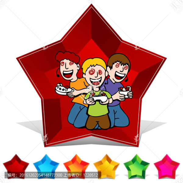 視頻游戲成癮的孩子Gemstone,Button,Set
