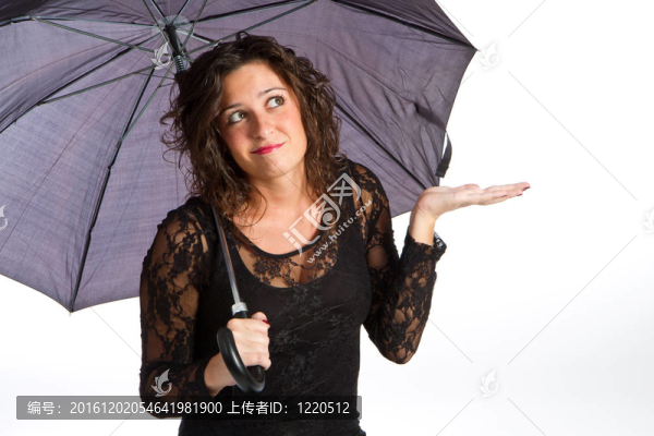 女孩用雨傘
