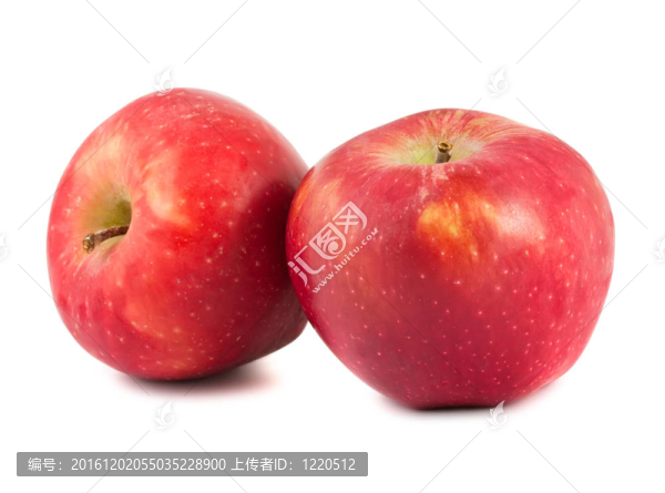 兩個(gè)成熟的紅蘋果