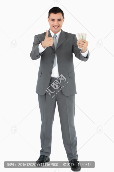 有鈔票的商人