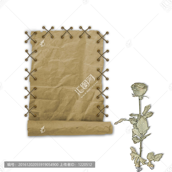 在剪貼簿風(fēng)格在白色的玫瑰隔離背景垃圾紙設(shè)計