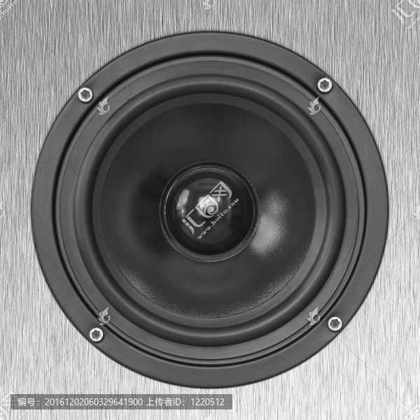 金屬柜中低音揚(yáng)聲器。廣場組成。