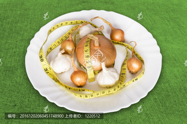 洋蔥和大蒜用卷尺