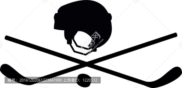 曲棍球棒和頭盔