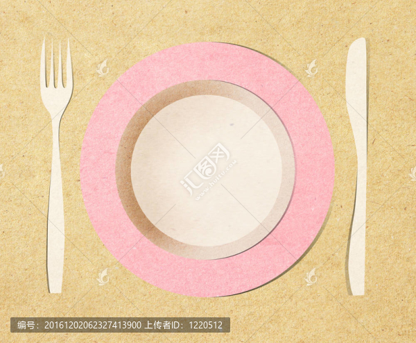菜叉和刀再生紙棒