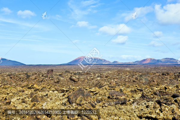 火山景觀(guān)在蒂曼法亞國(guó)家公園；蘭薩羅特島；加那利群島；西班牙
